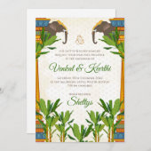 Südindische Hochzeitskarten & Tamil Wedding laden Einladung (Vorne/Hinten)