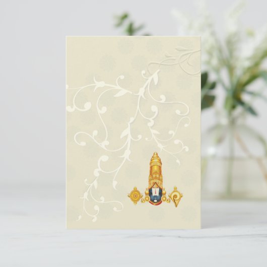 Südindische Trauung Einladung (Stehend Vorderseite)