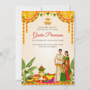 Südindisches Haus einladen Einladung