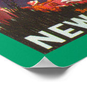 Südinsel Neuseeland (Grenze) Poster (Ecke)