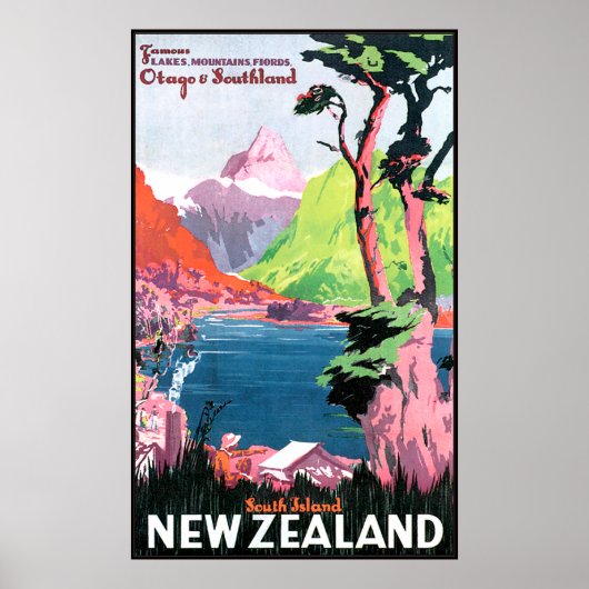 Südinsel Neuseeland Poster (Vorne)