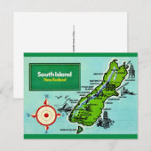Südinsel Neuseeland Postkarte (Vorne/Hinten)