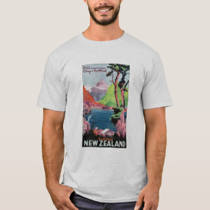 Südinsel Neuseeland Reiseplakat T-Shirt