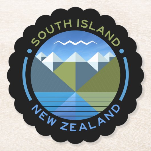 SÜDINSEL NEUSEELAND UNTERSETZER (Vorderseite)