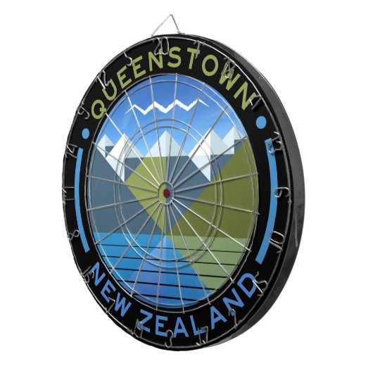 SÜDINSEL QUEENSTOWN NEUSEELAND DARTBOARD DARTSCHEIBE (Vorderseite rechts)