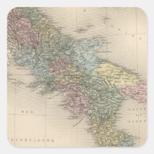 Süditalien 4 quadratischer aufkleber