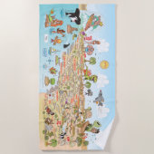 Südkalifornien Beach Blanket Strandtuch (Vorderseite)