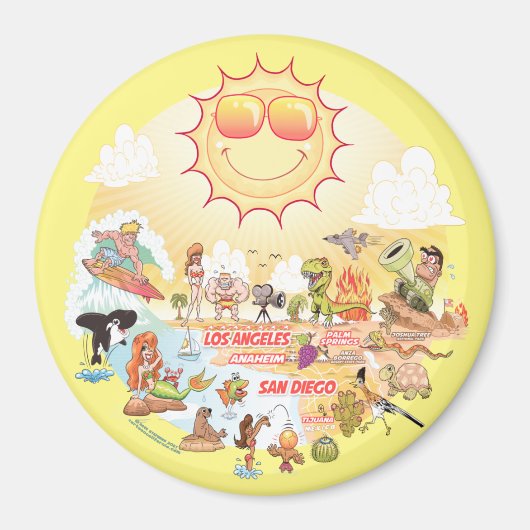 Südkalifornien Beach Paradies Magnet (Vorne)