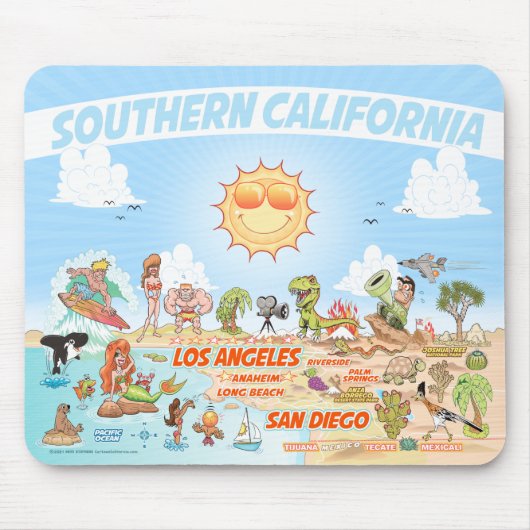 Südkalifornien Beach Paradies Mousepad (Vorne)