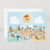Südkalifornien Beach Paradies Postkarte (Vorne/Hinten)