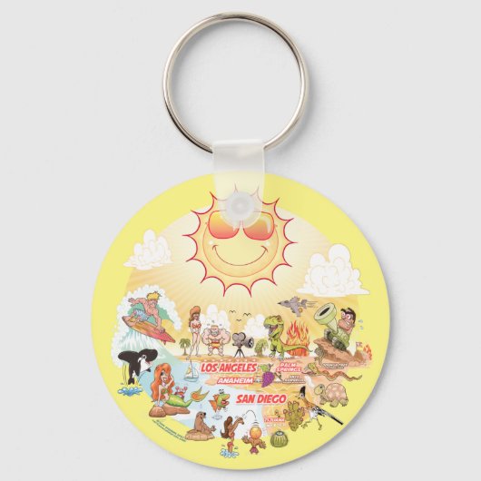 Südkalifornien Beach Paradies Schlüsselanhänger (Vorderseite)