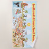 Südkalifornien Beach Paradise Blanket Strandtuch (Vorderseite)