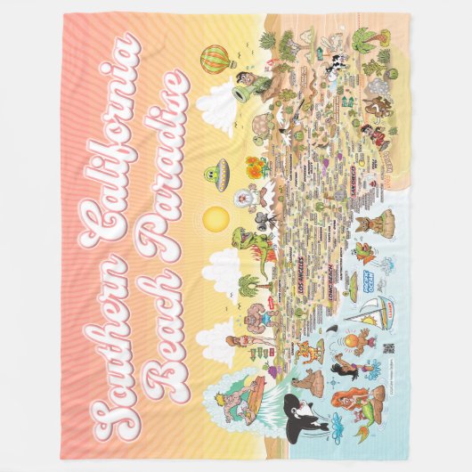 Südkalifornien Beach Paradise Fleece Blanket (Vorderseite)