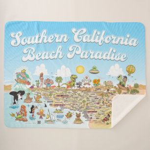 Südkalifornien Beach Paradise Fleece Blanket Sherpadecke