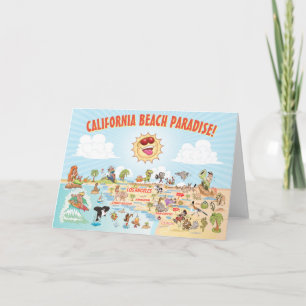 Südkalifornien Beach Paradise Grußkarte Karte