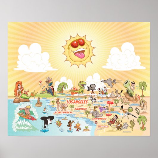 Südkalifornien Beach Paradise Poster (Vorne)