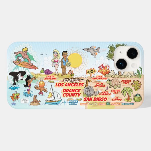 Südkalifornien Case-Mate iPhone Hülle (Rückseite (Horizontal))
