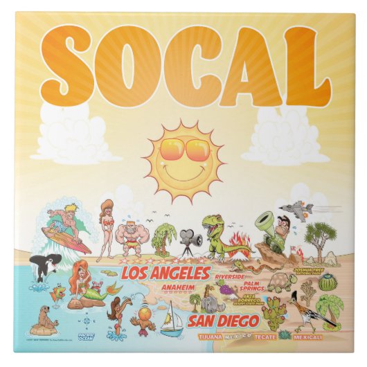 Südkalifornien Fliese (Vorderseite)