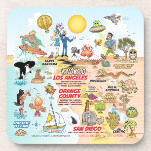 Südkalifornien Getränkeuntersetzer