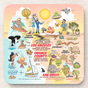 Südkalifornien Getränkeuntersetzer