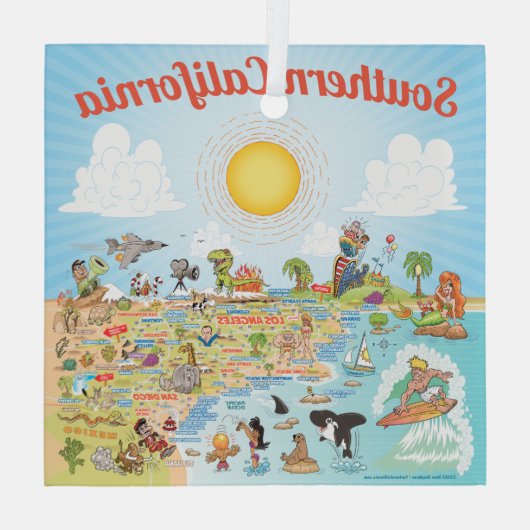 Südkalifornien Ornament Aus Glas (Rückseite)