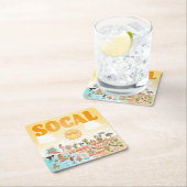 Südkalifornien Rechteckiger Pappuntersetzer (Vor Ort)