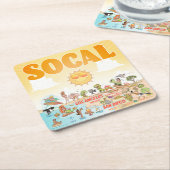 Südkalifornien Rechteckiger Pappuntersetzer (angewinkelt)