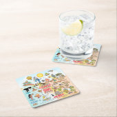 Südkalifornien Rechteckiger Pappuntersetzer (Vor Ort)