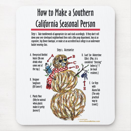 Südkalifornien Saisonarbeiter Mousepad (Vorne)