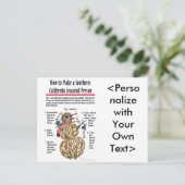 Südkalifornien Saisonkarte Postkarte (Stehend Vorderseite)