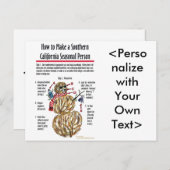 Südkalifornien Saisonkarte Postkarte (Vorne/Hinten)