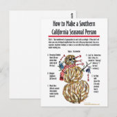 Südkalifornien Saisonkarte Postkarte (Vorne/Hinten)