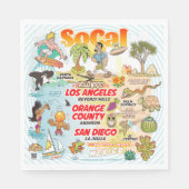 Südkalifornien Serviette (Vorderseite)