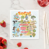 Südkalifornien Serviette (Beispiel)