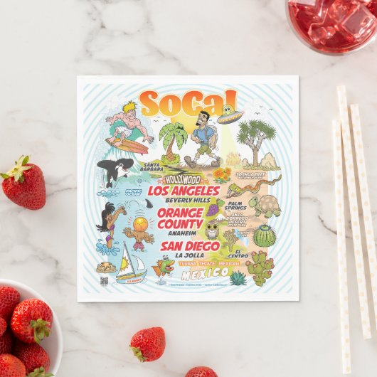 Südkalifornien Serviette (Beispiel)