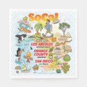 Südkalifornien Serviette (Vorderseite)