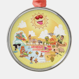 Südkalifornien Sonnenschein Ornament Aus Metall