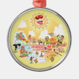 Südkalifornien Sonnenschein Ornament Aus Metall