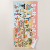 Südkalifornien Sunset Beach Handtuch (Vorderseite)