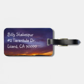 Südkalifornien Sunset Gepäckanhänger (Rückseite horizontal)