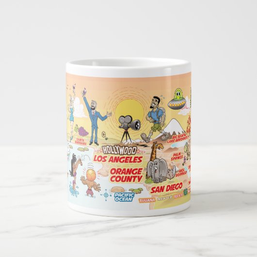 Südkalifornien Sunset Jumbo-Tasse (Vorderseite)