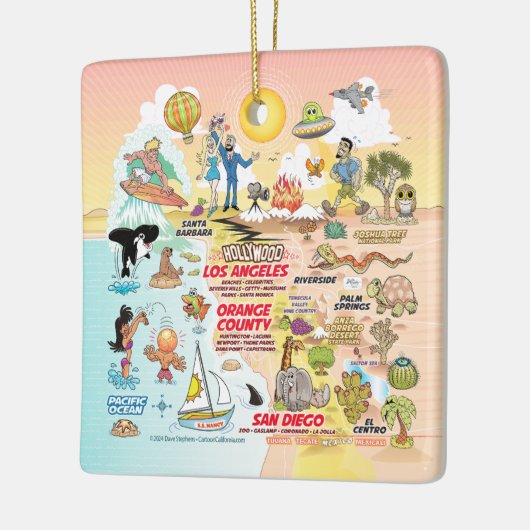 Südkalifornien Sunset Keramikornament (Links)