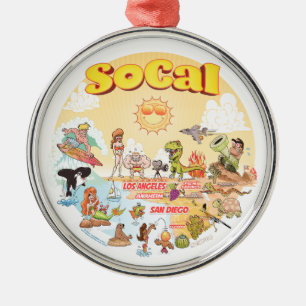 Südkalifornien Sunset Ornament Aus Metall