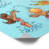 Südkaliforniens Cartoon Map Poster (Ecke)