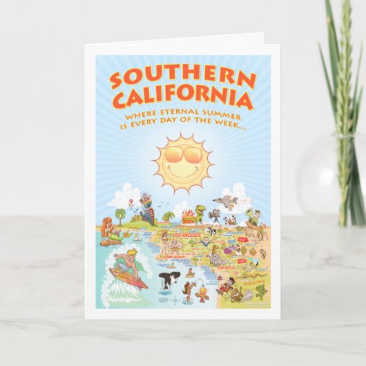 Südkalifornische Karte (Vorderseite)