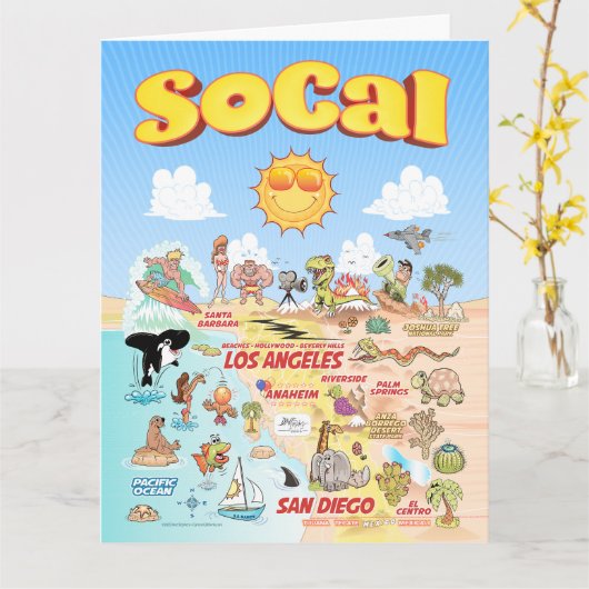 Südkalifornische Karte (Gelbe Blume)