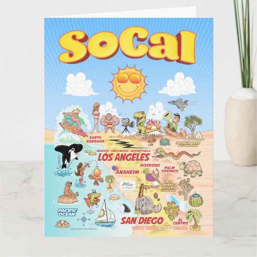 Südkalifornische Karte (Vorderseite)