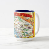 Südkalifornische Karte Tasse (VorderseiteRechts)
