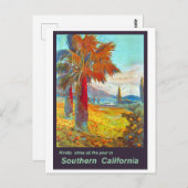 Südkalifornische Palme Postkarte (Vorne/Hinten)