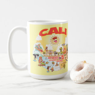 Südkalifornischer Cartoon Kaffeetasse